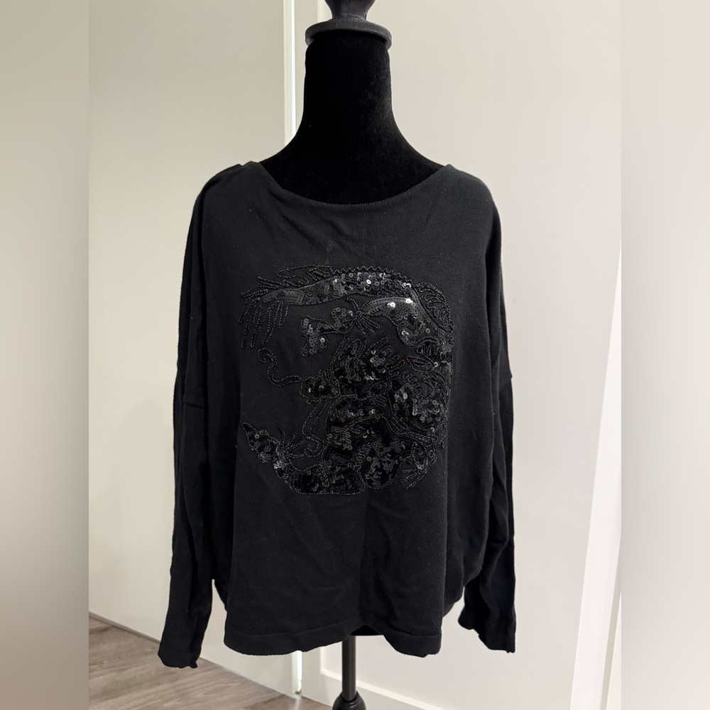 Promod Black Shiny Sweater